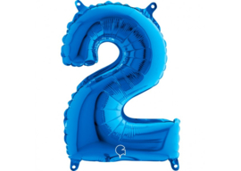 Folieballon 2 blauw 26’’