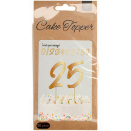 Caketoppers Cijfers Goud