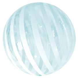 Bubbelballon Blauw Gestreept