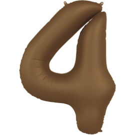 Cijferballon 34" Chocolade Bruin 4  