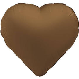 Folieballon Hart Chocolade Bruin 18"