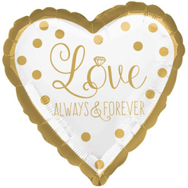 Folieballon  'Love, Always & Forever'