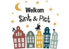 Raamstickers Sint & Piet