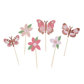 Flower & Butterfly Caketoppers