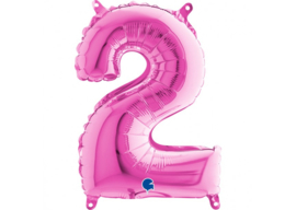 Folieballon 2 fushia 26’’