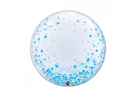 Bubelballon Blauwe confetti