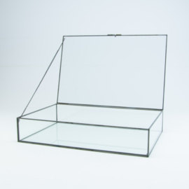 Giftbox Rechthoek Glas Large - Zwart