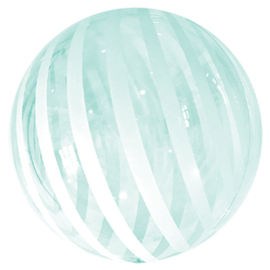 Bubbelballon Turquoise Gestreept