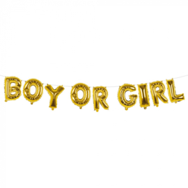 Boy Or Girl Folieballon Goud