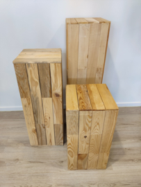 Set 3 Houten Zuilen