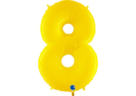 Folieballon 8 Geel 40"