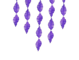 Crêpe papier franje slinger, violet, 3m