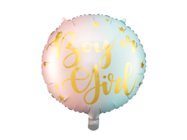 Folieballon Boy or Girl, 35cm, mix