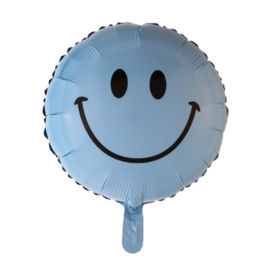Folieballon Smile Blauw 18"