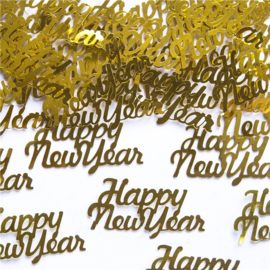 Happy New Year Confetti Goud
