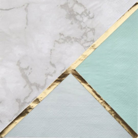 Colour Block Marble Mint Servetten