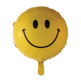 Folieballon Smile Geel 18"