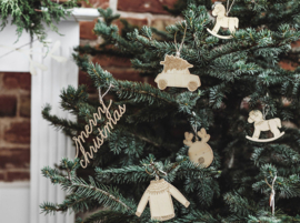 Decoratieve hangers Kerstmis, mix