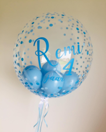 Bubelballon Blauwe confetti