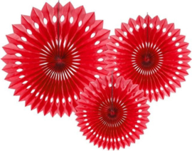 Tissuewaaier, rood, 20-30cm