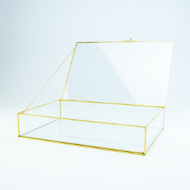 Giftbox Rechthoek Glas Large - Goud