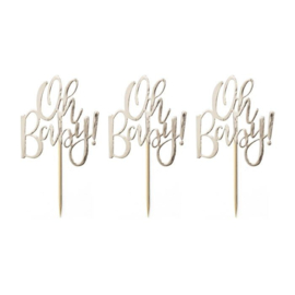 Cupcake Toppers (12st) Oh Baby