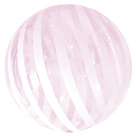 Bubbelballon Roze Gestreept