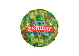 Happy birthday camouflage 18’’