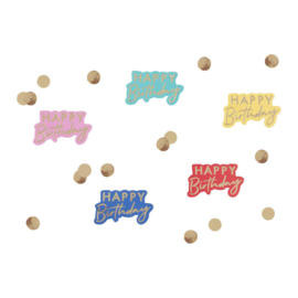 Veelkleurige Happy Birthday Table Confetti