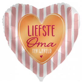 Folieballon ‘liefste oma ter wereld’ 18”