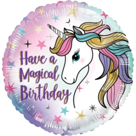 Happy Birthday Unicorn Pastel 18"