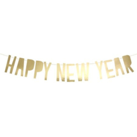 Happy New Year Banner Goud