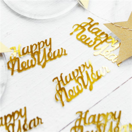 Happy New Year Confetti Goud