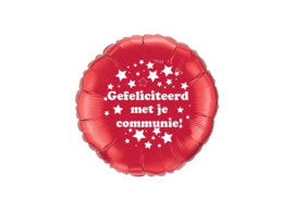 Gefeliciteerd Met Je Communie Rood 18"