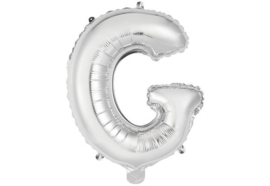 Folieballon G Zilver 14"