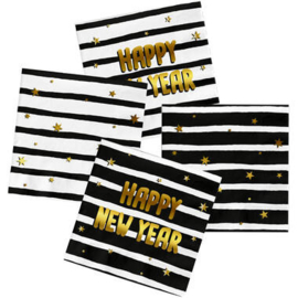 Servetten - BlackGold HNY - 33 x 33 cm - 20 stuks