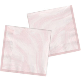 Roze Marble Servetten