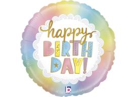 Happy Birthday Opal Kleur 18"