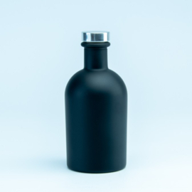 Luxe Fles Zwart Met Zilveren Dop - 250 Ml