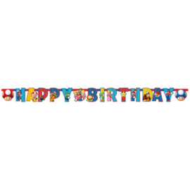 Letterbanner Super Mario Papier 190 x 15 cm 