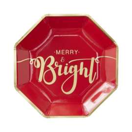 Merry & Bright Papieren Bordjes