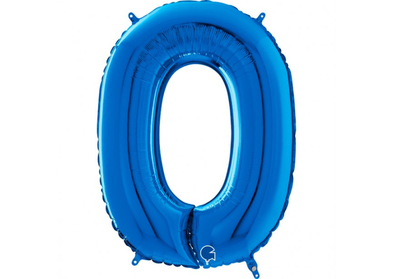 Folieballon 0 blauw 26’’