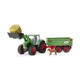 Tractor met aanhangwagen Schleich 42379