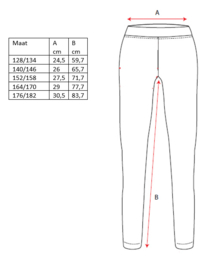 Legging DANA Donkerframboos (maat 176/182)