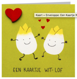 Kaart + Enveloppe: Een Kaartje Wit-Lof