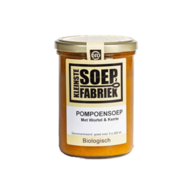 Pompoensoep met Wortel en Kerrie BIO Kleinste Soepfabriek
