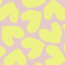 zijdepapier XL solo heart lila / geel