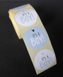 ronde stickers baby  it’s a boy assorti