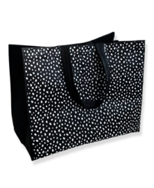 zwarte shopper non woven dots