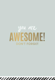 wenskaart you are awesome 1+1 gratis 